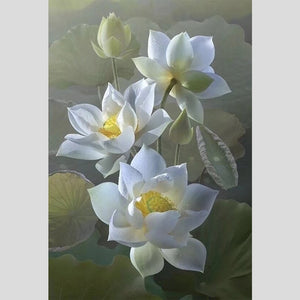 100% Hand painted Super Realistic Lotus Flowers High-Quality Art Oil Painting On Canvas Wall Art Wall Painting For Home Decor