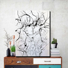 Load image into Gallery viewer, Abstract Portrait Canvas Painting Print Poster Hand-drawn Line Drawing Wall Art Picture for Living Room Home Decoration Gift - SallyHomey Life&#39;s Beautiful