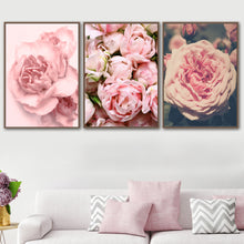 Load image into Gallery viewer, Pink Rose Flower Vintage Poster Nordic Posters And Prints Wall Art Canvas Painting Wall Pictures For Living Room Bedroom Decor - SallyHomey Life&#39;s Beautiful