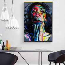 Load image into Gallery viewer, Abstract Colorful Women Pictures for Living Room Home Decor No Frame - SallyHomey Life&#39;s Beautiful