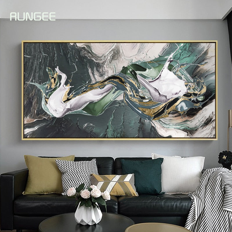 100% Hand Painted Abstract Sea Wave Art Oi Painting On Canvas Wall Art Wall Adornment Pictures Painting For Live Room Home Decor