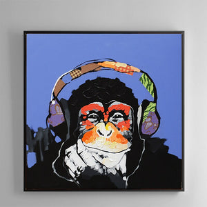 100% Hand Painted Abstract Orangutans Art Painting On Canvas Wall Art Wall Adornment Pictures Painting For Live Rooms Home Decor