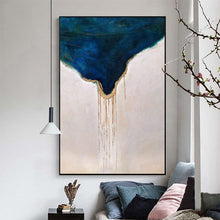Load image into Gallery viewer, Abstract painting canvas blue large wall art canvas paintings for living room wall hand painted oil painting wall pictures decor - SallyHomey Life&#39;s Beautiful