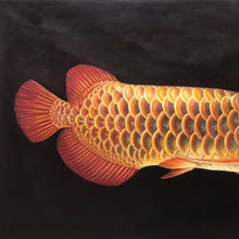 Load image into Gallery viewer, 100% Hand painted Golden realistic arowana Art oil Painting On Canvas Wall Art Wall Pictures Painting For Live Room Home Decor