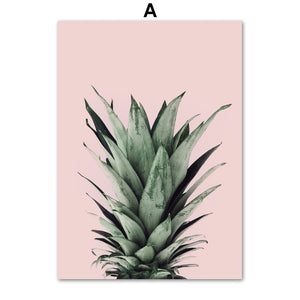 Pineapple Tropical Plant Motivational Poster Wall Art Canvas Painting Nordic Posters And Prints Wall Pictures For Living Room - SallyHomey Life's Beautiful