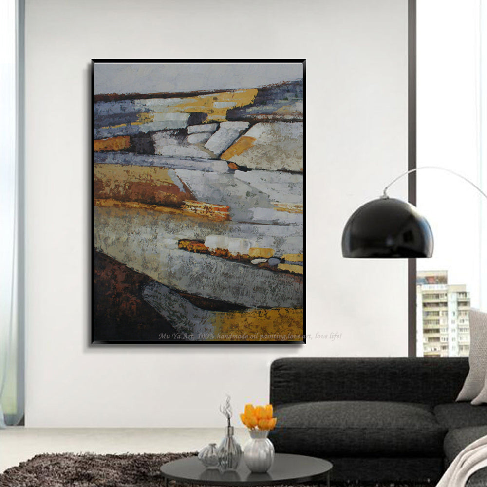 large abstract painting canvas pictures for living room winter landscape paintings laminas de cuadros pared decorativas modern - SallyHomey Life's Beautiful