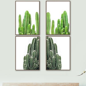 Fresh Cactus Tropical Succulents Plant Wall Art Canvas Painting Nordic Posters And Prints Wall Pictures For Living Room Decor - SallyHomey Life's Beautiful
