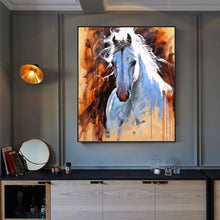 Load image into Gallery viewer, 100% Hand Painted Abstract Horse&#39;head Art Painting On Canvas Wall Art Wall Adornment Picture Painting For Living Room Home Decor