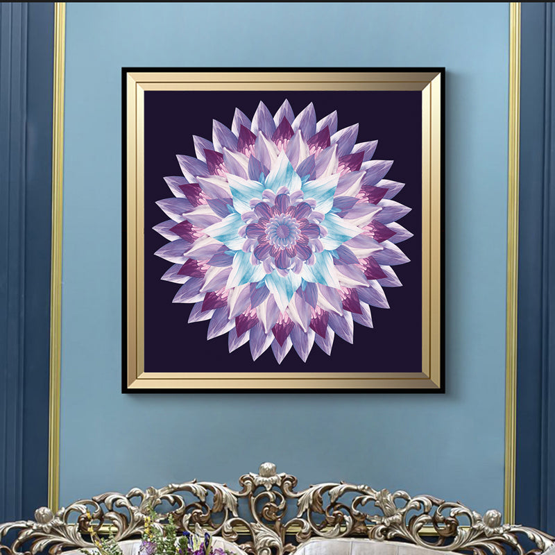 Modern Abstract Flower Posters and Prints Wall Art Canvas Painting Gradient Mandala Decorative Pictures for Living Room Decor - SallyHomey Life's Beautiful