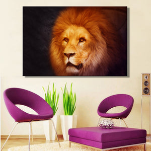 Animals Posters and Prints Wall Art Canvas Painting Lions Pictures Home Decoration for Living Room Wall Frameless Gifts - SallyHomey Life's Beautiful