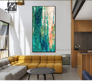 Large abstract painting decor hand painted canvas oil painting decorative modern paintings wall pictures for living room - SallyHomey Life's Beautiful