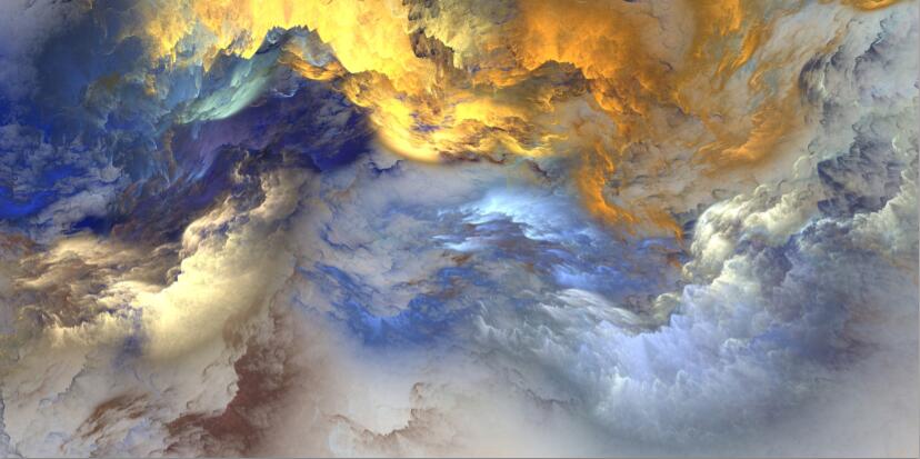 Modern Posters and Prints on Canvas Wall Art Oil Painting for Living Room Home Decor Creative Abstract Colorful Clouds Pictures - SallyHomey Life's Beautiful