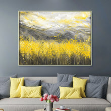 Load image into Gallery viewer, 100% Hand Painted Abstract Gold Wheat Art Painting On Canvas Wall Art Wall Adornment Pictures Painting For Live Room Home Decor