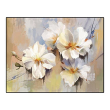 Load image into Gallery viewer, 100% Hand Painted Abstract White Flower Art Painting On Canvas Wall Art Wall Adornment Picture Painting For Live Room Home Decor