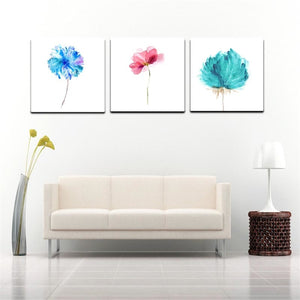 Nordic Modern Abstract Watercolor Canvas Painting Handmade Flowers Oil Painting Wall Art Pictures For Living Room Home Decor - SallyHomey Life's Beautiful