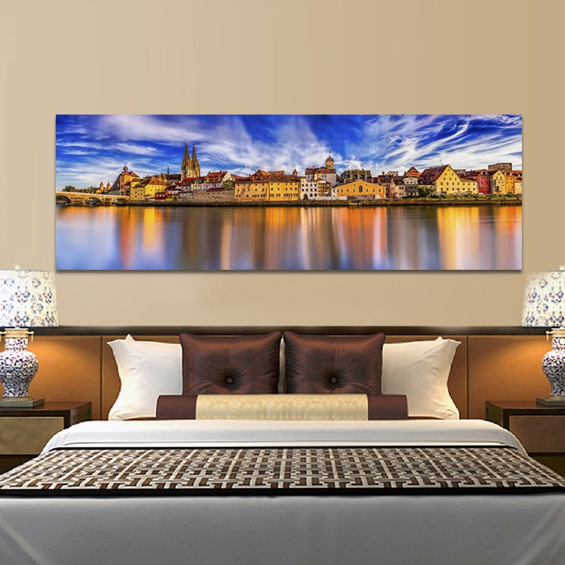 Large Size Posters and Prints Wall Art Canvas Painting, Modern Landscape Posters Decorative Picture for Living Room Home Decor - SallyHomey Life's Beautiful