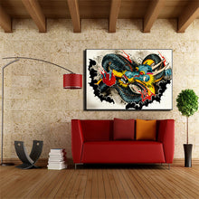 Load image into Gallery viewer, Abstract Canvas Painting Wall Art Picture Graffiti Dragon Canvas Art Print Poster, Wall Pictures for Living Room Home Decoration - SallyHomey Life&#39;s Beautiful