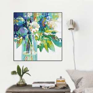 70x70cm, Canvas Prints Wall Decoration, Modern Abstract Watercolor Paintings Prints On Canvas Colorful Flowers Poster Home Decor - SallyHomey Life's Beautiful