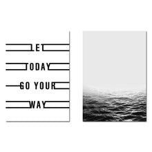 Load image into Gallery viewer, Ocean Sea Landscape Wall Art Canvas Poster Motivational Nordic Minimalist Print Painting Wall Picture for Living Room Home Decor - SallyHomey Life&#39;s Beautiful