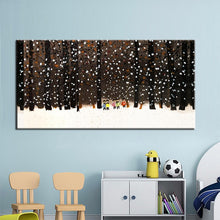 Load image into Gallery viewer, Modern Abstract Canvas Painting Children Playing in the Snow Print Poster Wall Painting Art for Living Room Home Decorative Gift - SallyHomey Life&#39;s Beautiful