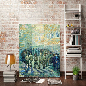 Impressionist Famous Painting Vincent van Gogh's Prisoner Poster Print on Canvas Wall Art Painting for Living Room Home Decor - SallyHomey Life's Beautiful