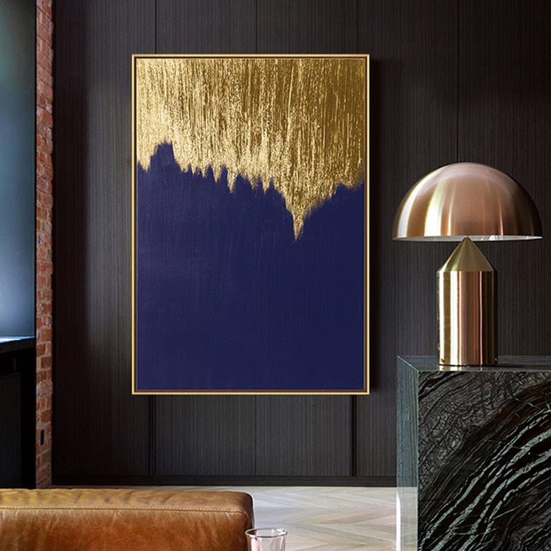 100% Hand painted Modern golden Art Oil Painting On Canvas Wall Art Wall Adornment pictures Painting For Living Room Home Decor