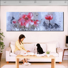 Load image into Gallery viewer, Canvas Print Wall Art Colorful Flowers 60x180cm Large Poster Oil Painting on Canvas for Living Room Wall Decor - SallyHomey Life&#39;s Beautiful
