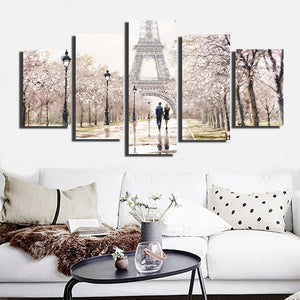5Pcs Lover Walks Under The Eiffel Tower - SallyHomey Life's Beautiful