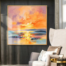 Load image into Gallery viewer, 100% Hand Painted Abstract Setting Sun Oil Painting On Canvas Wall Art Frameless Picture Decoration For Live Room Home Deco Gift - SallyHomey Life&#39;s Beautiful