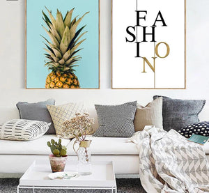 Pineapple Nordic Poster and Prints Minimalist Wall Art Canvas Painting Canvas Picture for Living Room Home Decor - SallyHomey Life's Beautiful
