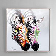 Load image into Gallery viewer, 100% Hand Painted Abstract Zebra Head Oil Painting On Canvas Wall Art Frameless Picture Decoration For Live Room Home Decor Gift