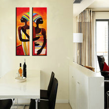 Load image into Gallery viewer, Acrylic african woman painting abstraite modern figure painting vertical handmade decoration oil paintings for living room wall - SallyHomey Life&#39;s Beautiful