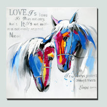 Load image into Gallery viewer, Abstract Canvas Painting Love Of Two Horses Digital Printed Poster Wall Picture for Living Room Wall Decoration Home Decor Gift - SallyHomey Life&#39;s Beautiful