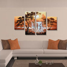 Load image into Gallery viewer, Handmade Oil Painting Canvas African Nude Women Modern 4 Piece Wall Art Home Decoration Picture For Living Room - SallyHomey Life&#39;s Beautiful