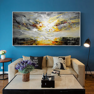 100% Hand Painted Abstract Mountain Oil Painting On Canvas Wall Art Frameless Picture Decoration For Live Room Home Decor Gift
