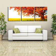 Load image into Gallery viewer, Modern Printed Posters Wall Art Decoration Canvas Painting 3Panels Red Trees in the Prairie Pictures for Living Room Wall - SallyHomey Life&#39;s Beautiful