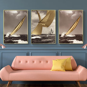 Sea-Sailing Pictures for Living Room Decor No Frame - SallyHomey Life's Beautiful