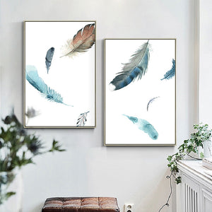 100% Hand Painted Abstract Morden Feathers Art Oil Painting On Canvas Wall Art Wall Adornment Pictures For Live Rooms Home Decor