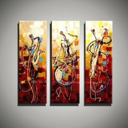 3 piece wall art art paintings ballerina  ballet dancers modern abstract oil paintings on canvas wall pictures for living room - SallyHomey Life's Beautiful