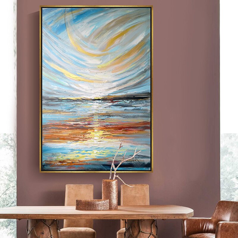 100% Hand painted Colorful scenery Art Oil Painting On Canvas Wall Art Wall Adornment pictures Painting For Live Room Home Decor