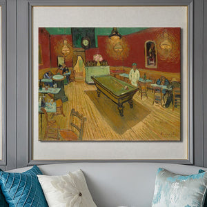Netherlands Famous Painter Vincent van Gogh - The Night Cafe Poster Print on Canvas Wall Art Painting for Living Room Home Decor - SallyHomey Life's Beautiful