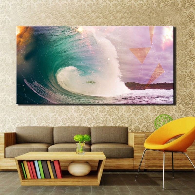 70x140cm -  Sea Wave Landscape - SallyHomey Life's Beautiful