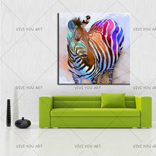 Load image into Gallery viewer, 100% Hand Painted On Canvas Animal Zebra Large Modern Wall Art Picture For Living Room Home Decoration