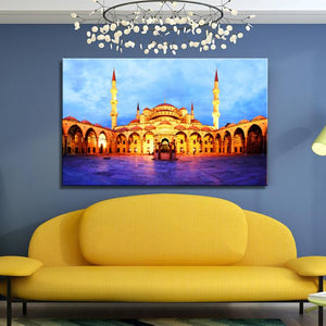 Modern Photography Posters and Prints Wall Art Canvas Painting Wall Decoration Mosque Landscape Pictures for Living Room Wall - SallyHomey Life's Beautiful