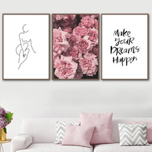 Load image into Gallery viewer, Flower Abstract Painting Sexy Naked Girl Wall Art Print Canvas Painting Nordic Posters And Prints Wall Pictures For Living Room - SallyHomey Life&#39;s Beautiful