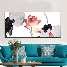Load image into Gallery viewer, Modern Chinese Ink Painting Lotus and Fish Print Poster Wall Canvas Painting Art for Living Room Home Decoration Frameless - SallyHomey Life&#39;s Beautiful