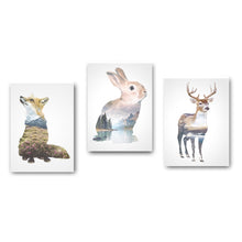 Load image into Gallery viewer, Rabbit Deer Animal Silhouette Poster Prints Minimalism Wall Art Canvas Painting Nordic Style Picture Home Decor - SallyHomey Life&#39;s Beautiful