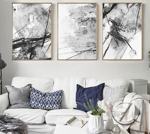 Black White Watercolor Abstract Realism Wall Art Canvas Posters and Prints Painting Wall Pictures for Living Room Home Decor - SallyHomey Life's Beautiful