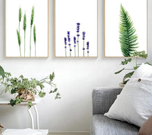 Load image into Gallery viewer, Watercolor Plants Leaves Flower Poster Wall Art Canvas Prints Minimalist Painting Nordic Wall Pictures for Livng Room Home Decor - SallyHomey Life&#39;s Beautiful