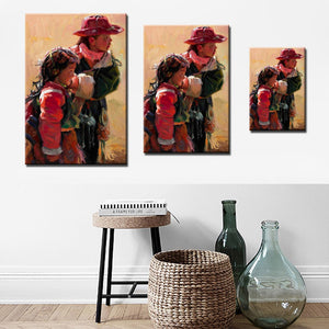 Modern Oil Painting Print on Canvas Wall Art Portrait Poster China Tibetan Children Picture for Living Room Home Decor No Frame - SallyHomey Life's Beautiful